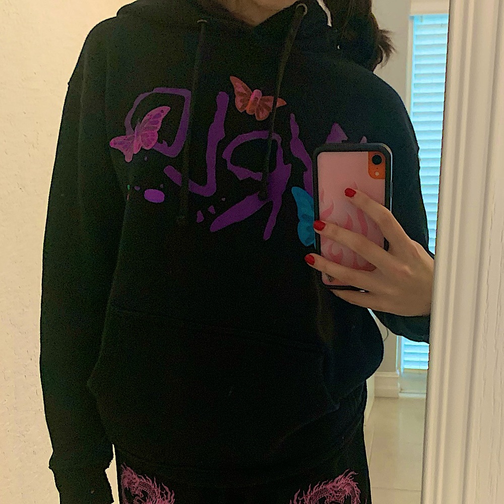 Real Juice Wrld merch, Butterfly hoodie